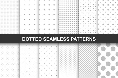 Set Of Dotted Seamless Patterns Graphic Patterns ~ Creative Market