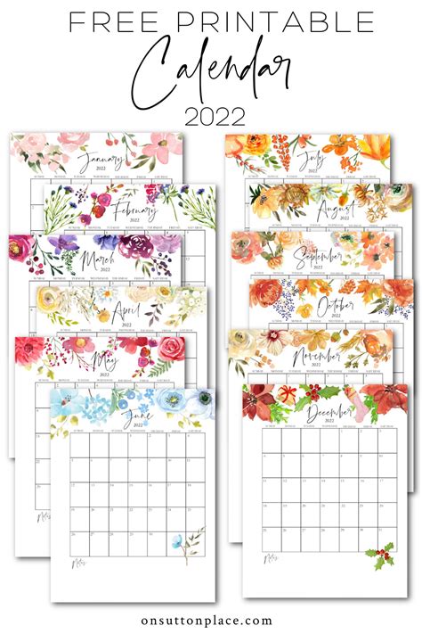 50 Of The Best 2022 Free Printable Calendars The Turquoise Home