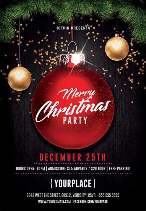 Merry Christmas Party Event Flyer Template Ffflyer