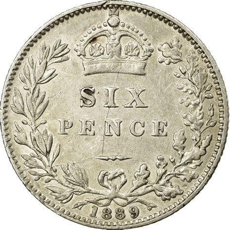 Sixpence 1889 Coin From United Kingdom Online Coin Club