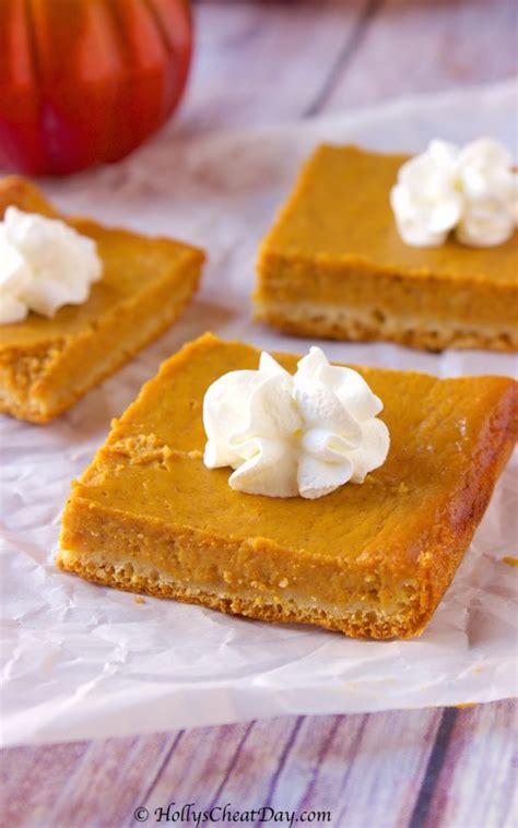 Easy Pumpkin Pie Bars Hollys Cheat Day