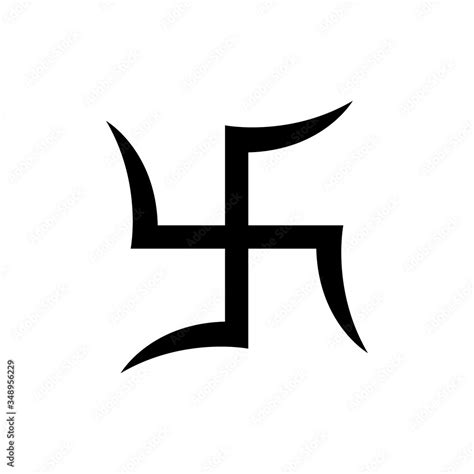 Jainism Hinduim Swastika Sign Icon Stock Vector Adobe Stock
