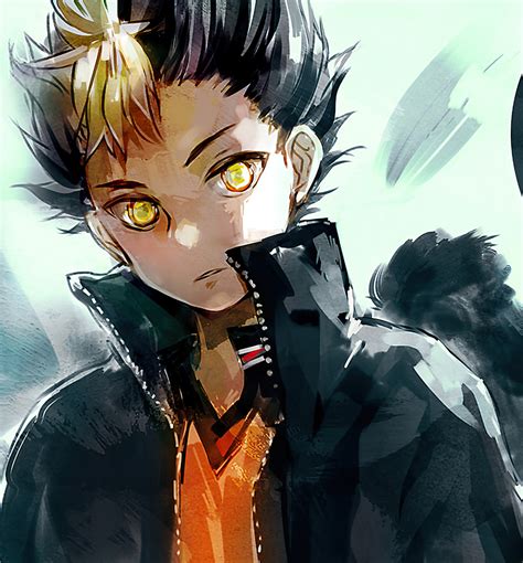 Nishinoya With Black Backdrop Haikyuu Aesthetic