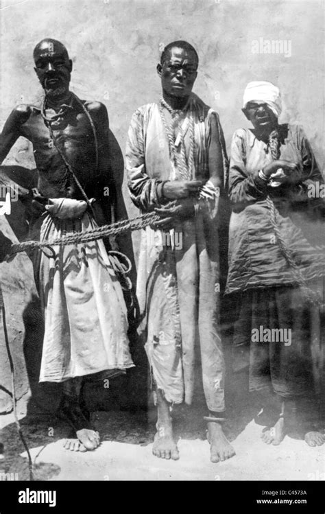 Tied Up Slave Trader In German East Africa 1899 Stock Photo Alamy