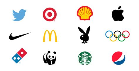 Types of logos: famous lettermarks, wordmarks and pictorial marks
