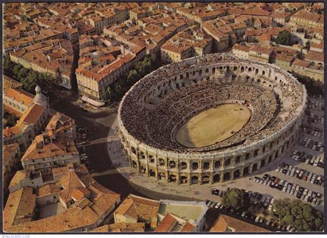 Nimes Aerial View Of The Arena 1973 Nîmes France Postcard 1253