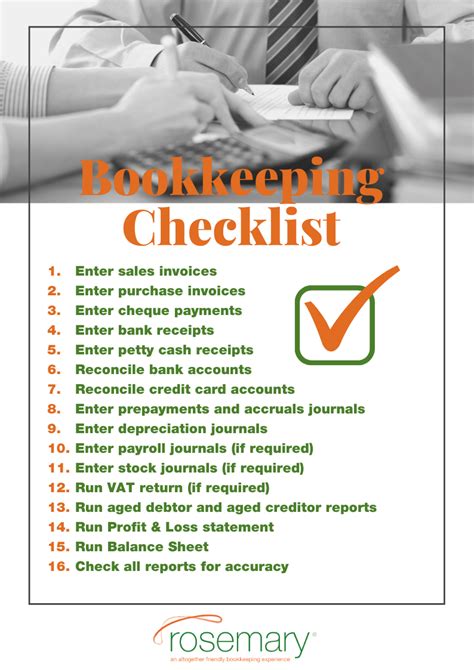 Bookkeeping Client Checklist Template