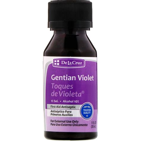 De La Cruz Gentian Violet First Aid Antiseptic 1 Fl Oz 30 Ml Iherb