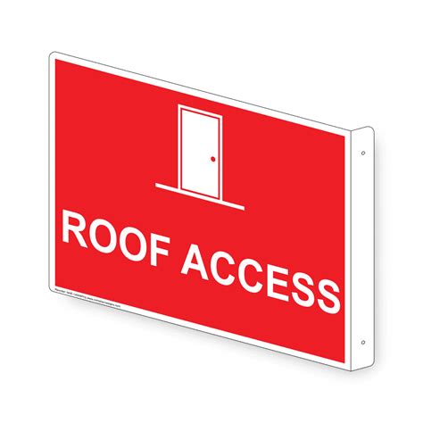 Roof Access Sign Nhe 14004proj Exit Roof Access