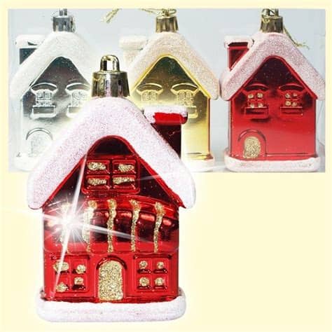 Lineaturen bei mercateo online kaufen zum expertenwissen. SHOP-PARADISE.COM: Tannenbaumschmuck-3er-Set "Haeuschen ...