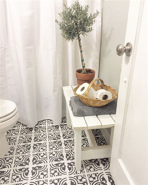How to stencil vinyl floors 01:38. Painted Vinyl floors | Rustoleum chalk paint, Painted vinyl floors, Vinyl flooring