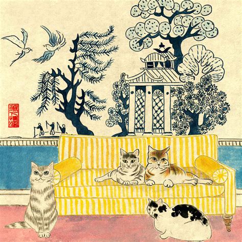 Carte Dart Kwong Kuen Shan Mandarin Cats Editions Côté Bordeau