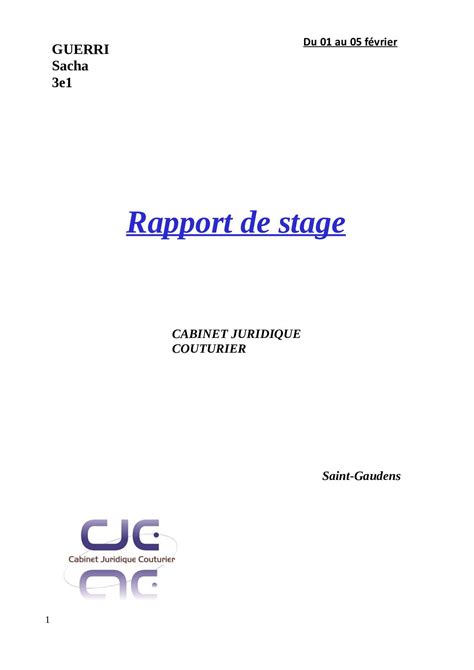 Calaméo Rapport De Stage Sacha Guerri 3e1