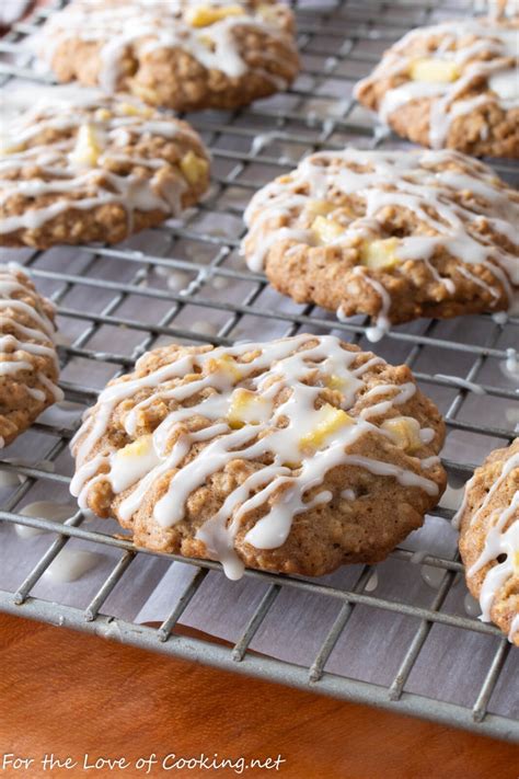 Apple Cinnamon Cookies With Maple Glaze For The Love Of Cooking
