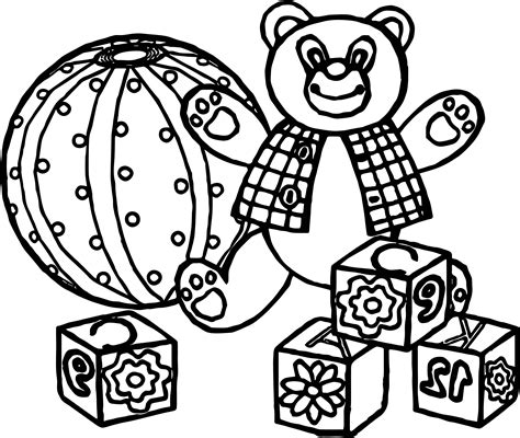 Kids Toys Coloring Page