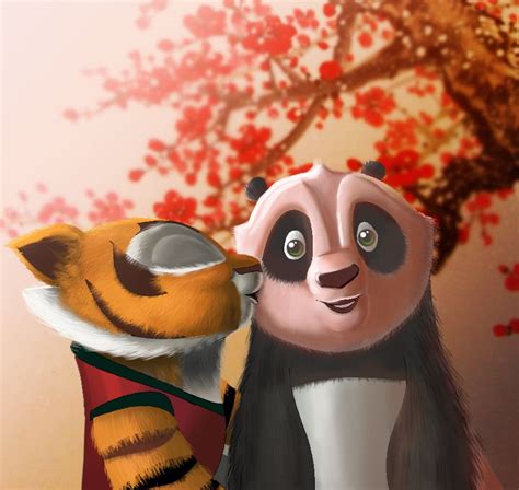 Cub Kiss Po And Tigress By Rocio Aj On Deviantart Kung Fu Panda Po