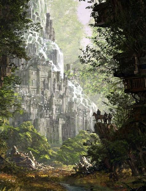 Castle In Forest By Min Gyu Lee Fantasy Landscape Fantasy Art