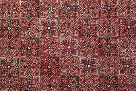 Block Printed Ajrakh Picture Courtesy Anokhi Museum Of Hand Printing