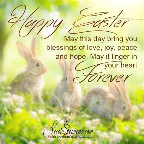 Easter Blessings Spring Bunnies Happy Easter Quotes Easter Wishes