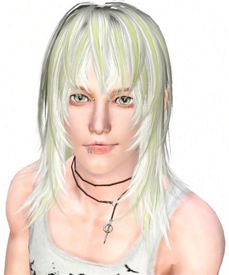 White Toyger Nyan Hair For Males By Kijiko Sims 3 Downloads Cc