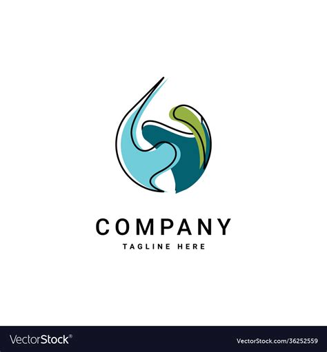 Creative Water Logo Design Symbol Royalty Free Vector Image