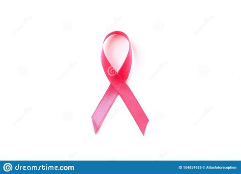 Pink Awareness Ribbon Isolated On White Background Stock Image Image