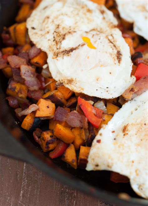 Sweet Potato Hash With Bacon And Eggs Nutritious Eats