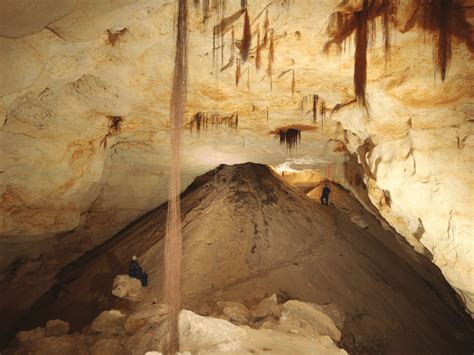 Immense Sediment Cones In Sand Cave Naracoorte Photo Steve Bourne