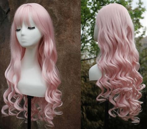Buy Long Pink Curly Hair Curly Pink Cosplay Hair Pink