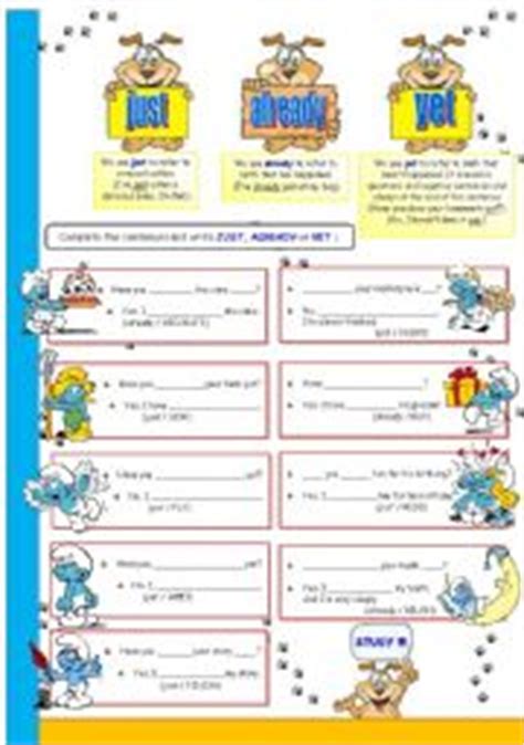 Smurfs Time ESL Worksheet By Gabitza