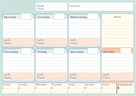 Simple Weekly Planner Printable Student Planner Calendarsblog