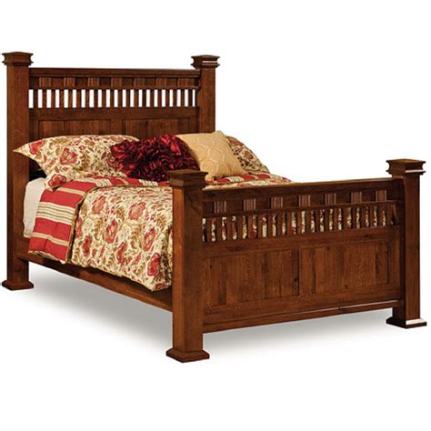 Sequoyah Amish Bedroom Furniture Set Wood Amish Bed Cabinfield