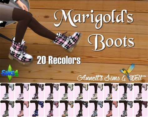 Marigolds Combat Boots Recolors Sims 4 Updates ♦ Sims 4 Finds
