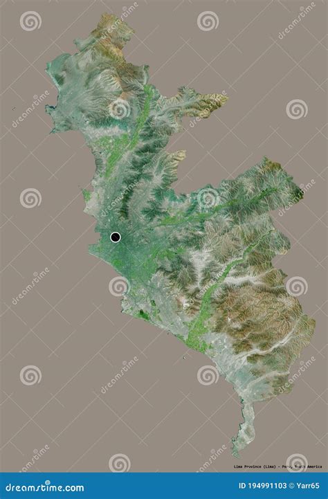 Provincia De Lima Perú En Sólido Satélite Stock De Ilustración