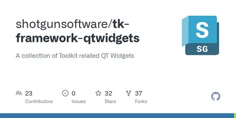 Github Shotgunsoftwaretk Framework Qtwidgets A Collection Of