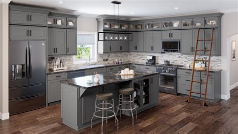 Best kitchen cabinet features 2020 from starmark cabinetry. Storm Grey Shaker RTA Kitchen Cabinets