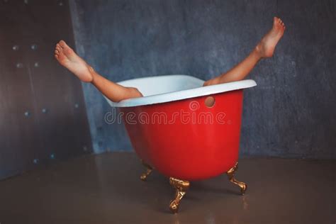 beautiful woman s legs raised up from the bathtub stock image image of hair legs 68281193