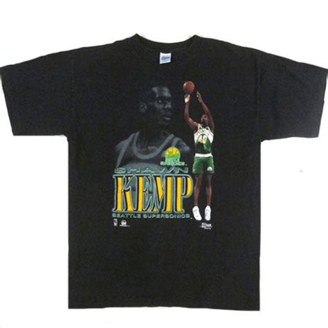 Vintage Shawn Kemp Seattle Supersonics T Shirt Nba 90s Basketball