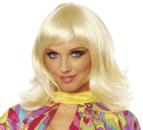 70s Short Feathered Wig Costume Wigs Halloween Cosutme In Stock