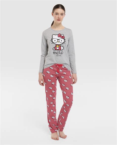 Pijama De Mujer Hello Kitty Con Dibujo Y Estampado De Rayas · Hello Kitty · Moda · El Corte Inglés