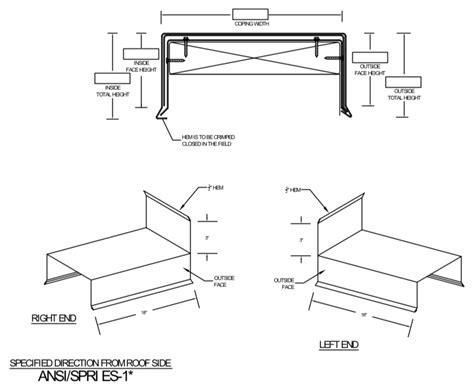 Coping End Wall Flat Coping Form — Architectural Metal Supply