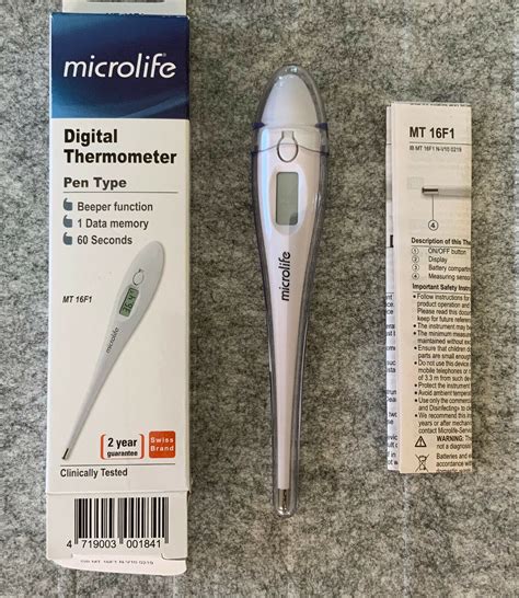 Microlife Digital Thermometer Mt 16f1 Pen Type New Ebay