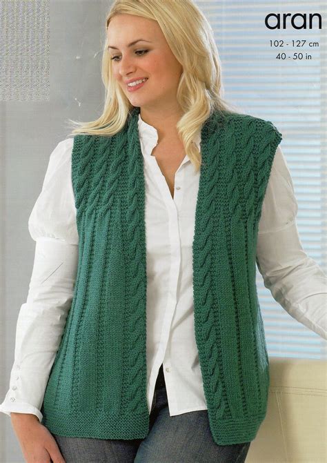 Knitting Patterns For Womens Gilets Mikes Natura