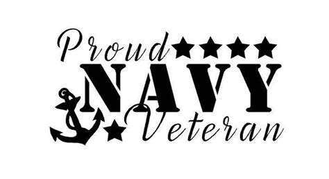 Proud Navy Veteran Decal Navy Decal Navy Veteran Decal Etsy