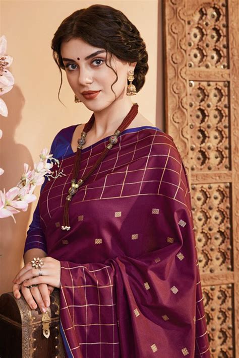 Silk Sarees With Price Silk Sarees Online Maroon Color Purple Color