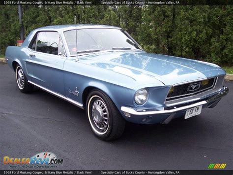 1968 Ford Mustang Coupe Brittany Blue Metallic Black Vinyl Photo 20