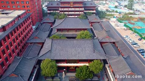 Aerial Photography Zhengzhou Daguanyin Temple Traditional Architecture