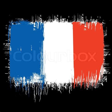 Grunge Illustration Of Flag Of France Stock Vector Colourbox