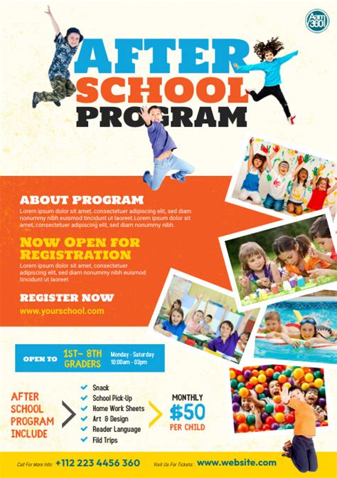Copy Of After School Program Flyer Postermywall