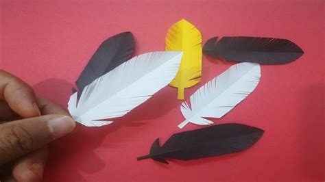 Diy Crafts How To Make Paper Feathers Easy Paper Feather Making